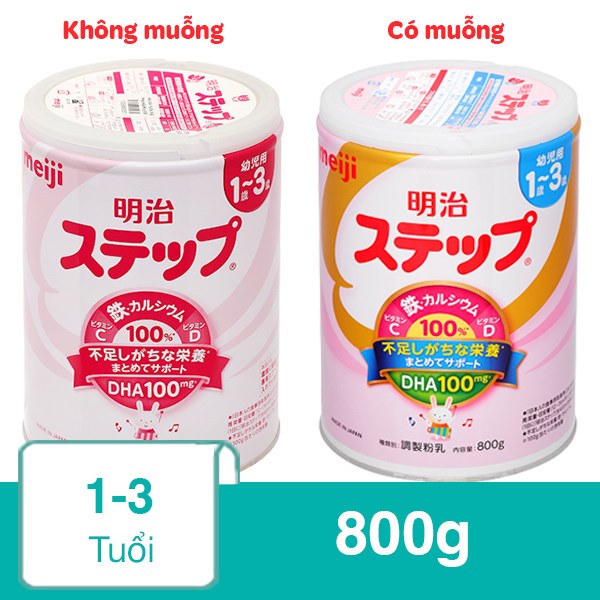 Sữa bột nội địa Nhật Meiji Step Milk 800g (1 – 3 tuổi)