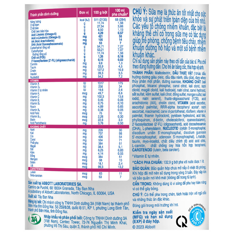 Sữa bột Similac Total Comfort 0+ 360g (0 - 12 tháng) dành cho trẻ không dung nạp đường lactose 6