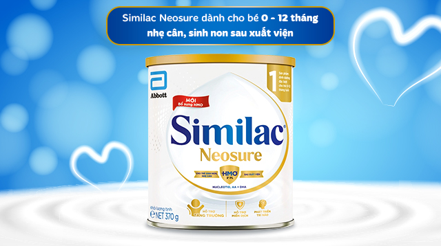 Sữa bột Similac Neosure 370g (0 - 12 tháng) - Độ tuổi