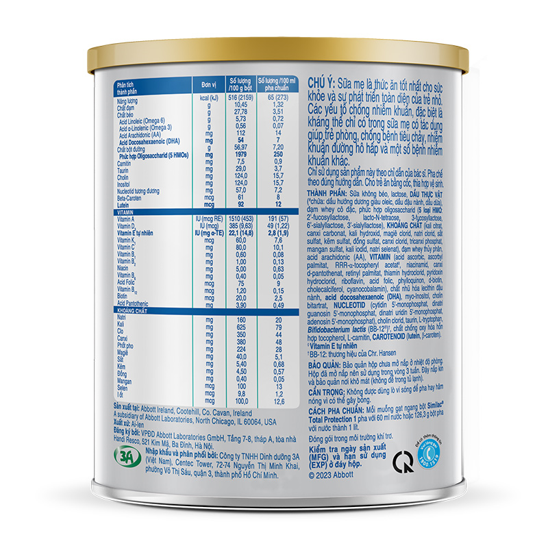 Sữa bột Similac Total Protection số 1 400g (0 - 6 tháng) 3