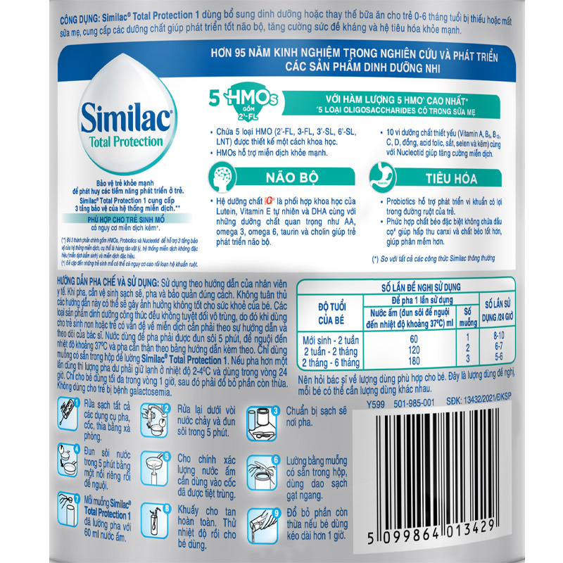 Sữa bột Similac Total Protection số 1 400g (0 - 6 tháng) 4