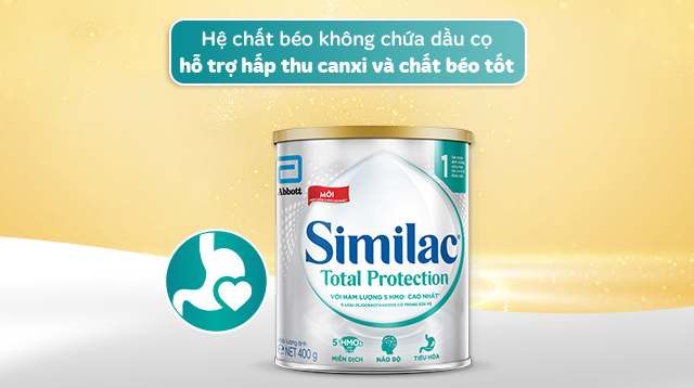 Hấp thu tốt - Sữa bột Similac Total Protection số 1 400g (0 - 6 tháng)