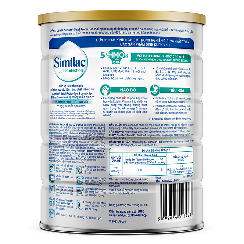 Sữa bột Similac Total Protection số 2 900g (6 - 12 tháng) 2