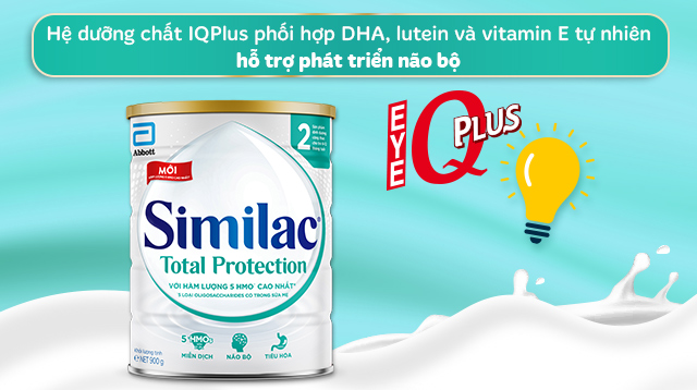 IQ PLus hỗ trợ não bộ - Sữa bột Similac Total Protection số 2 900g (6 - 12 tháng)