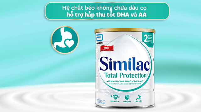 Hệ chất béo - Sữa bột Similac Total Protection số 2 900g (6 - 12 tháng)