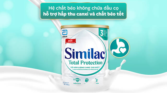 Sữa bột Similac Total Protection số 3 900g (1 - 2 tuổi) - Hệ chất béo không chứa dầu cọ
