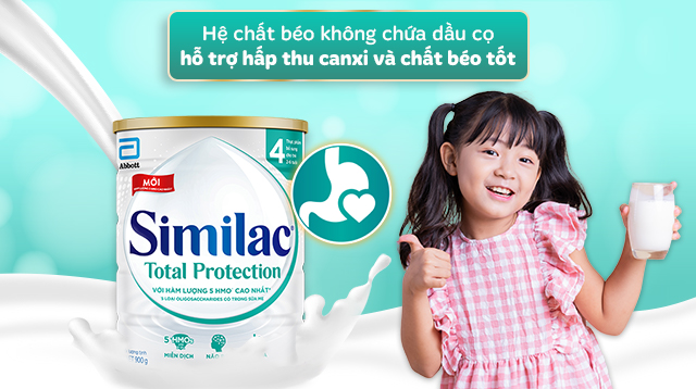 Sữa bột Similac Total Protection số 4 900g (2 - 6 tuổi) - Hệ chất béo