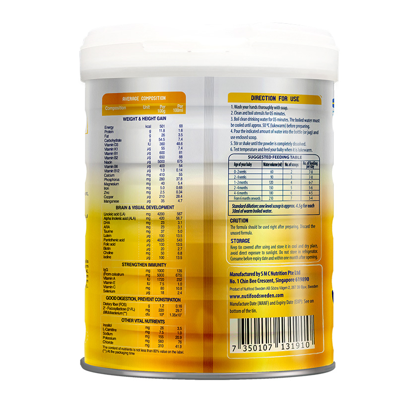 Sữa bột Nutifood GrowPLUS+ vàng 0+ (sữa non) hương vani 800g (0 - 12 tháng) 2