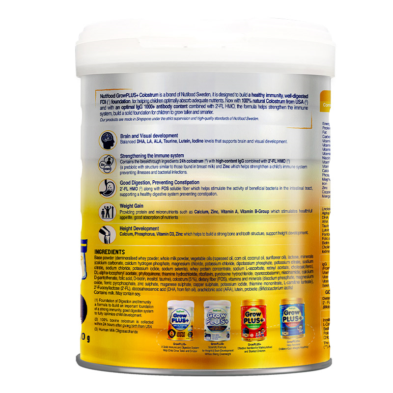 Sữa bột Nutifood GrowPLUS+ vàng 0+ (sữa non) hương vani 800g (0 - 12 tháng) 3
