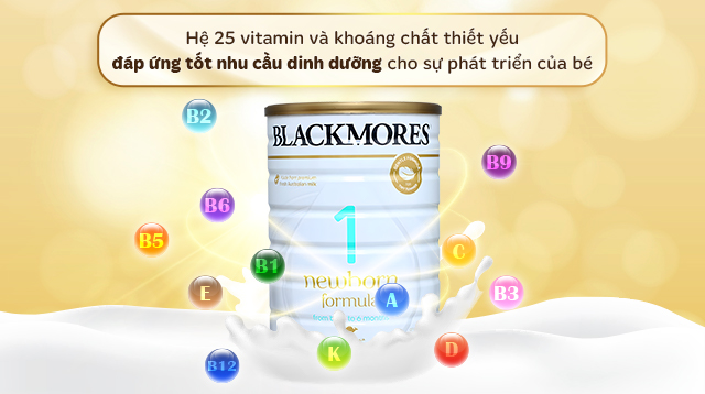 Sữa bột Blackmores NewBorn Formula số 1 - Hệ dinh dưỡng