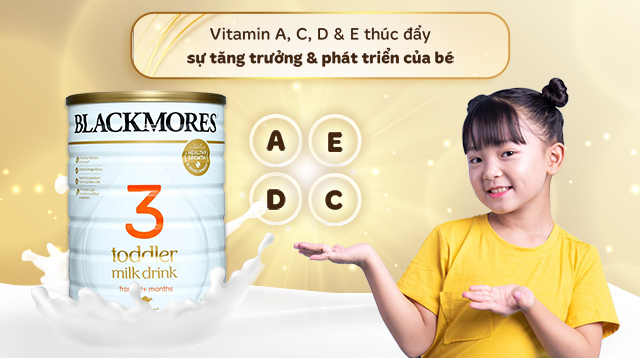 Vitamin - Sữa bột Blackmores Toddler Milk Drink số 3 hương vani 900g (từ 1 tuổi)