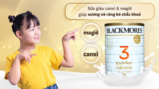 Canxi và magie - Sữa bột Blackmores Toddler Milk Drink số 3 hương vani 900g (từ 1 tuổi)
