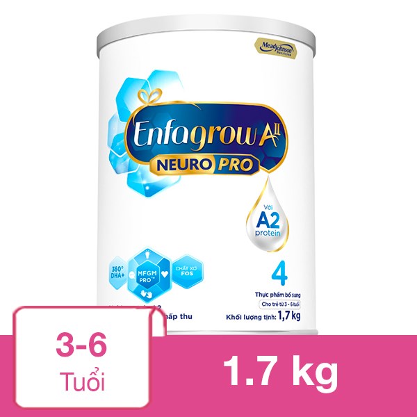 Sữa bột Enfagrow A2 Neuropro số 4 1.7 kg (3 – 6 tuổi)