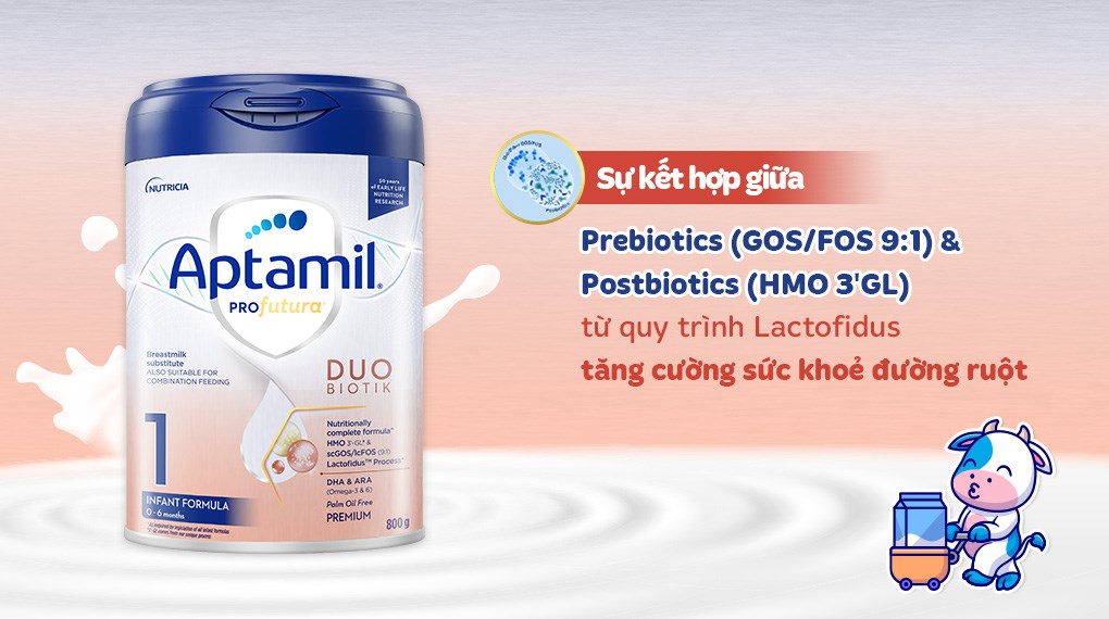 Sữa bột Aptamil Profutura Duobiotik số 1 800g (0 - 6 tháng)