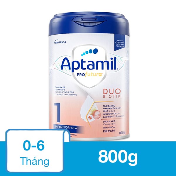 Sữa bột Aptamil Profutura Duobiotik số 1 800g (0 – 6 tháng)