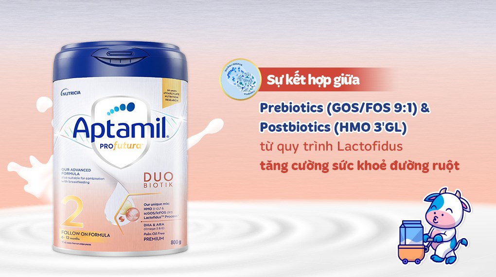 Sữa bột Aptamil Profutura Duobiotik số 2 800g (6 - 12 tháng)
