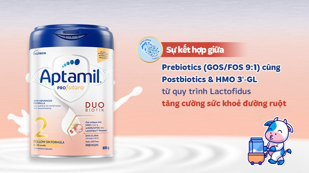 Sữa bột Aptamil Profutura Duobiotik số 2 800g (6 - 36 tháng)