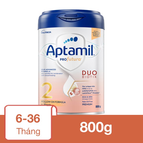 Sữa Bột Aptamil Profutura Duobiotik Số 2 800G (6 - 36 Tháng)