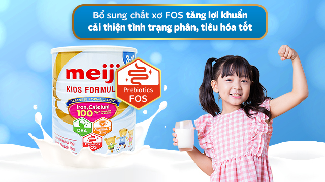 Sữa bột Meiji Kids Formula 900g (3 - 10 tuổi) - Tiêu hóa