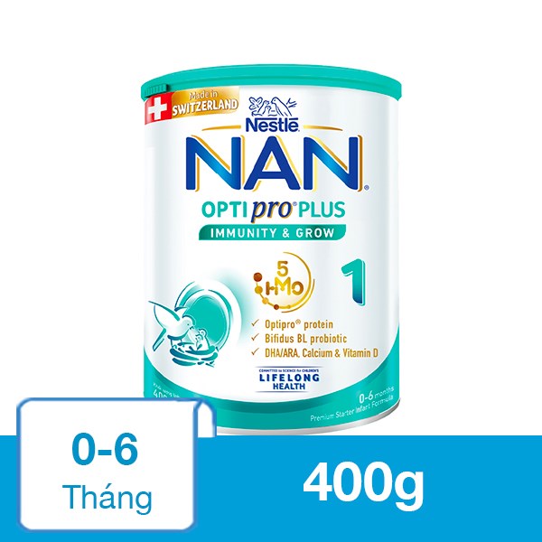 Sữa bột NAN Optipro Plus số 1 400g (0 – 6 tháng)