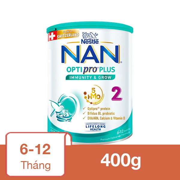 Sữa bột NAN Optipro Plus số 2 400g (6 – 12 tháng)