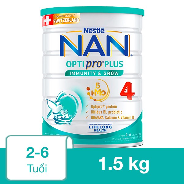 Sữa bột NAN Optipro Plus số 4 1.5 kg (2 – 6 tuổi)