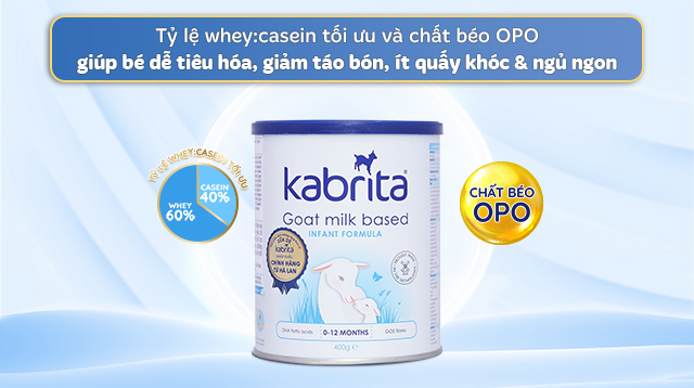 Chất béo OPO - Sữa bột Kabrita số 1 400g (0 - 12 tháng) Chất béo OPO - Sữa bột Kabrita số 1 400g (0 - 12 tháng)