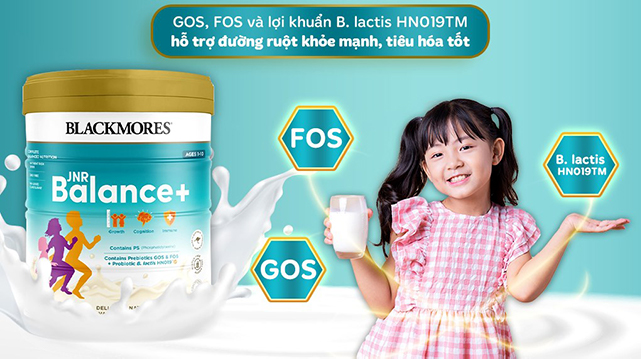 Hỗ trợ tiêu hóa -Sữa bột Blackmores JNR Balance+ hương vani 850g (1 - 10 tuổi)