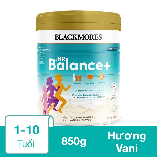 Sữa Bột Blackmores Jnr Balance+ Hương Vani 850G (1 - 10 Tuổi)