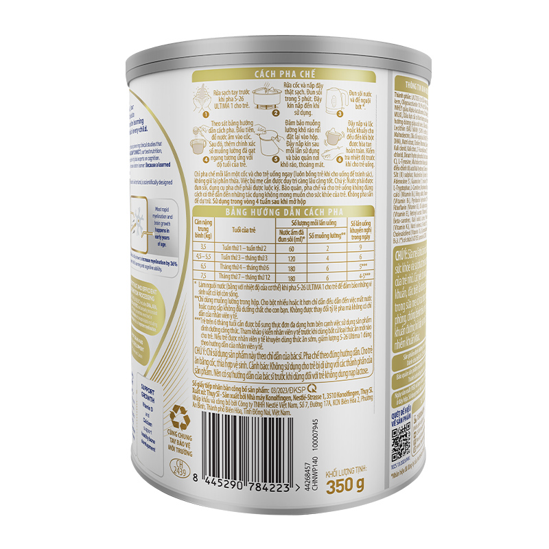 Sữa bột Nestlé S-26 Ultima số 1 350g (0 - 12 tháng) 3