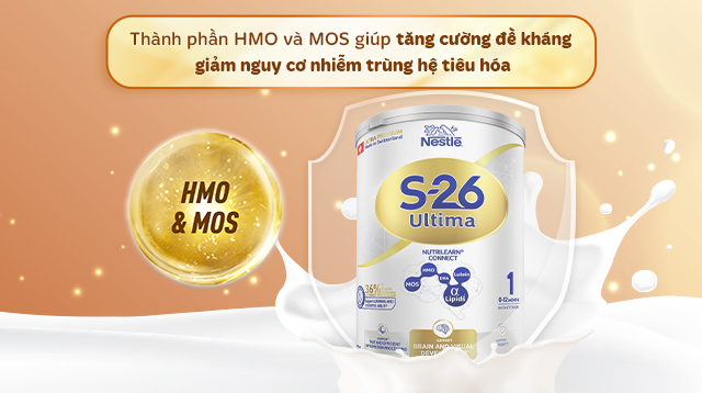 Ngăn ngừa nhiễm trùng tiêu hóa - Sữa bột Nestlé S-26 Ultima số 1 750g (0 - 12 tháng)