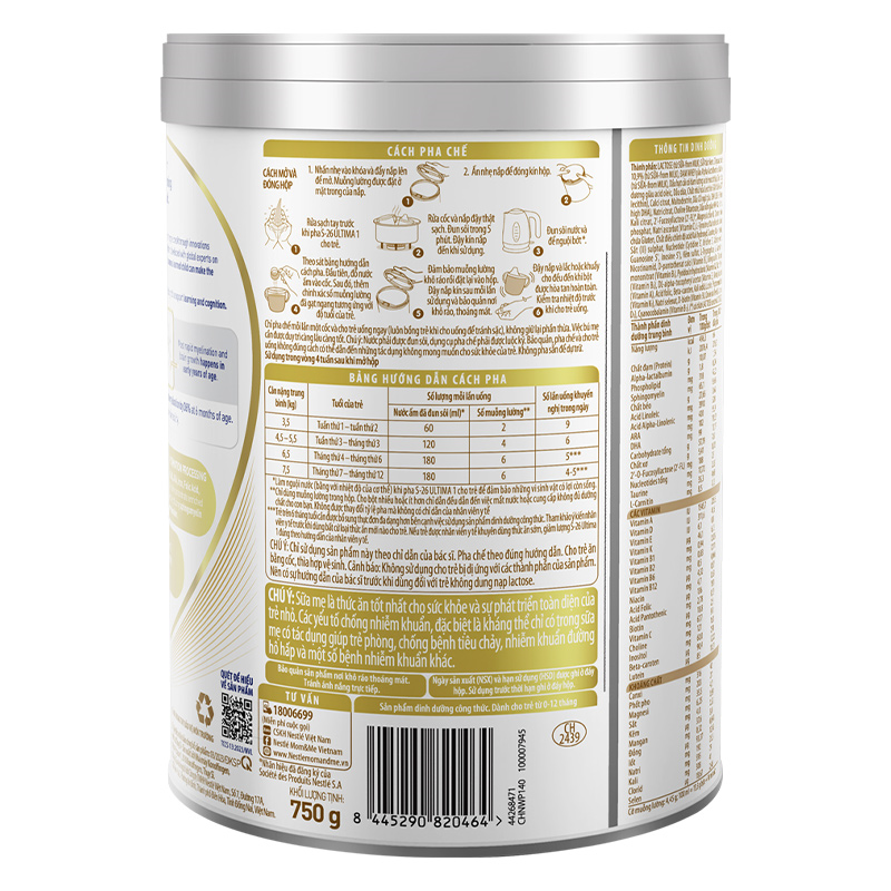 Sữa bột Nestlé S-26 Ultima số 1 350g (0 - 12 tháng) 13