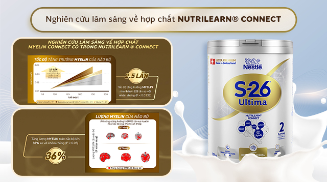 Sữa bột Nestlé S-26 Ultima số 2 750g (1 - 2 tuổi) - Chứng minh lâm sàng