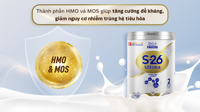 Sữa bột Nestlé S-26 Ultima số 2 750g (1 - 2 tuổi) - HMO & MOS