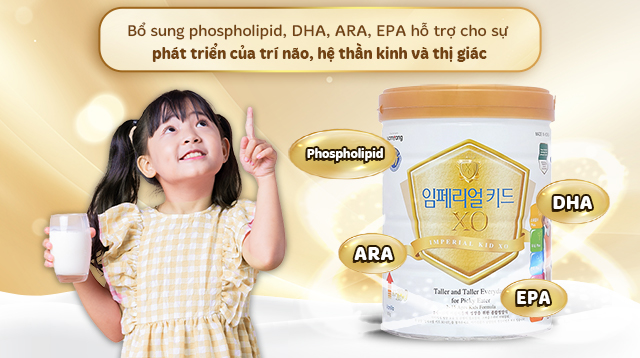 Phát triển não bộ - Sữa bột XO Imperial Kid 800g (2 - 15 tuổi)