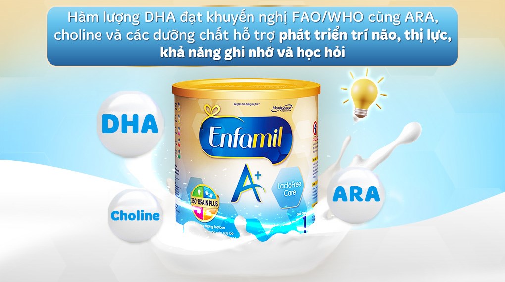 Sữa bột Enfamil A+ LactoFree Care