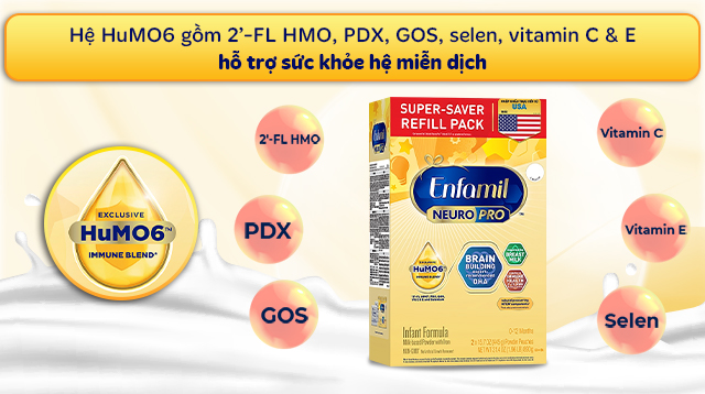 Sữa bột Enfamil Neuropro Infant Formula 890g (0 - 12 tháng) - HuMO6