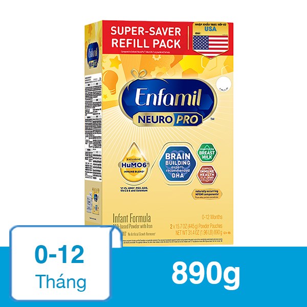 Sữa bột Enfamil Neuropro Infant Formula 890g (0 – 12 tháng)