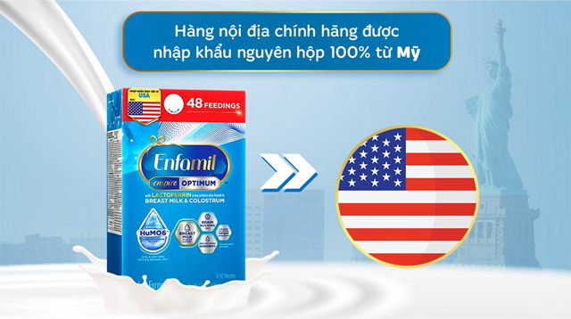 Sữa bột Enfamil Enspire Infant Formula 850g (0 - 12 tháng) là dòng sữa nội địa chính hãng được nhập khẩu nguyên hộp từ Mỹ