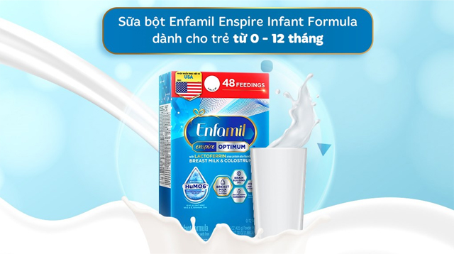 Sữa bột Enfamil Enspire Infant Formula 850g dành cho trẻ từ 0 - 12 tháng