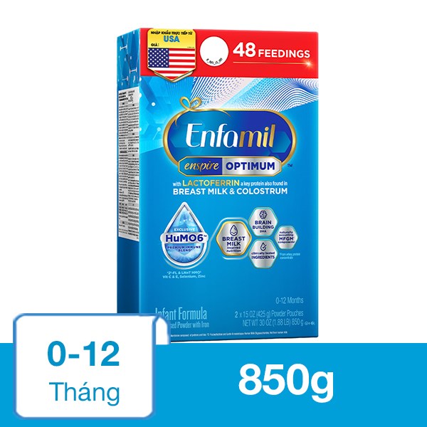 Sữa Bột Enfamil Enspire Infant Formula 850G (0 - 12 Tháng)