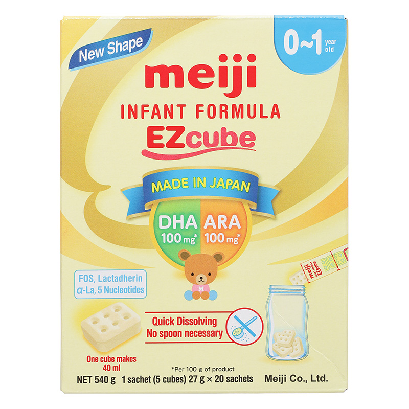 Combo 2 sữa bột dạng thanh Meiji Infant Formula Ezcube 540g (0 - 12 tháng) 15