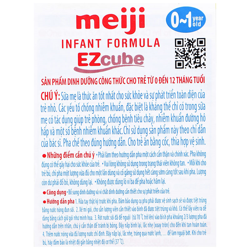Combo 2 sữa bột dạng thanh Meiji Infant Formula Ezcube 540g (0 - 12 tháng) 20
