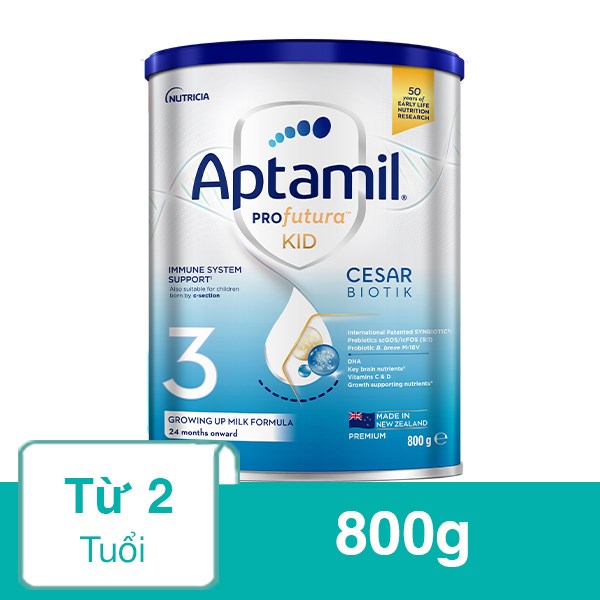 Sữa Bột Aptamil Profutura Kid Cesarbiotik Số 3 800G (Từ 2 Tuổi)