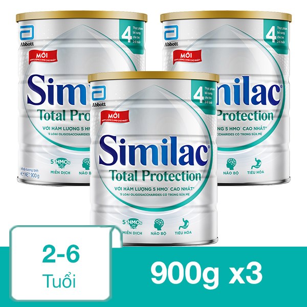 Combo 3 Hộp Sữa Bột Similac Total Protection Số 4 900G (2 - 6 Tuổi)