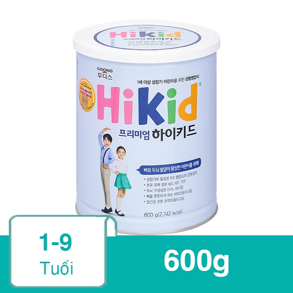 Sữa Bột Hikid Premium (Sữa Non) 600G (1 - 9 Tuổi)