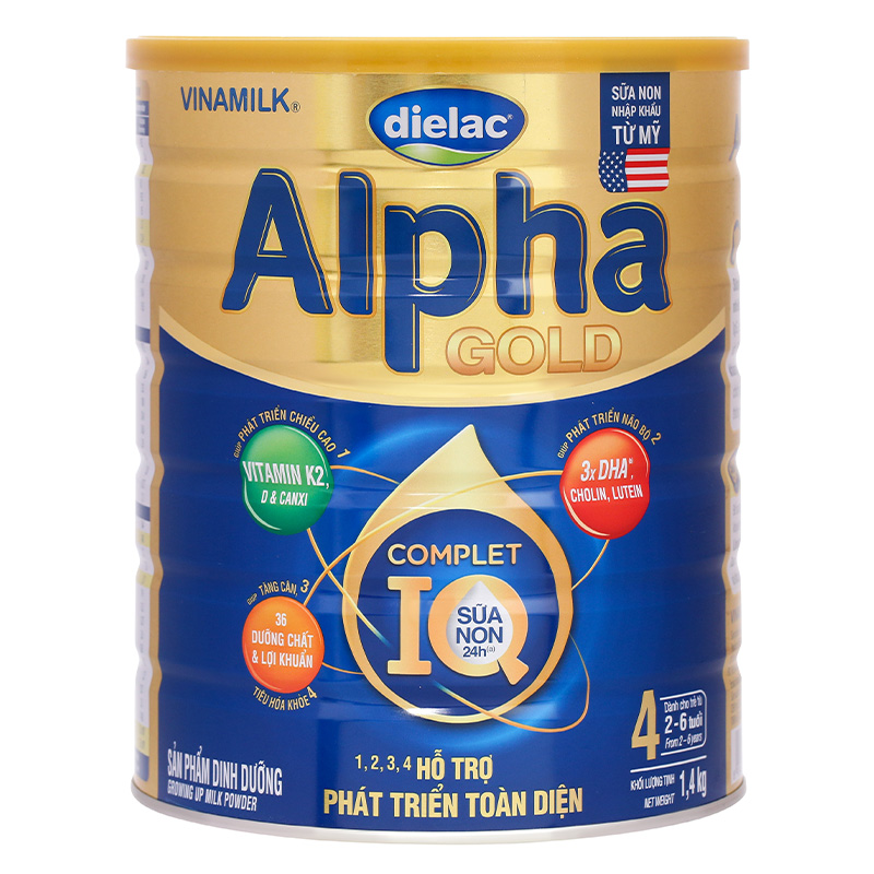 Sữa bột Dielac Alpha Gold IQ số 4 (sữa non) 850g (2 - 6 tuổi) 12
