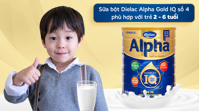 Sữa bột Dielac Alpha Gold IQ số 4 (sữa non) 1.4 kg (2 - 6 tuổi) - Độ tuổi