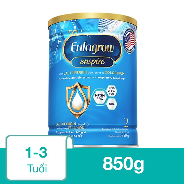 Sữa Bột Enfagrow Enspire Số 2 850G (1 - 3 Tuổi)