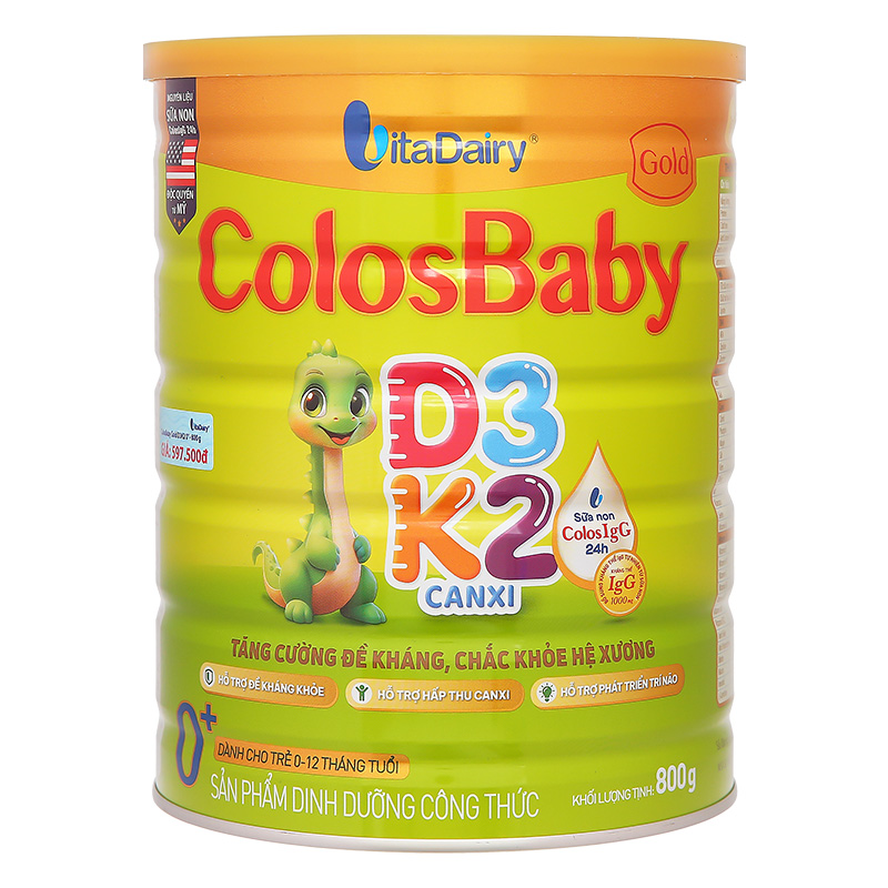 Sữa bột ColosBaby Gold D3K2 0+